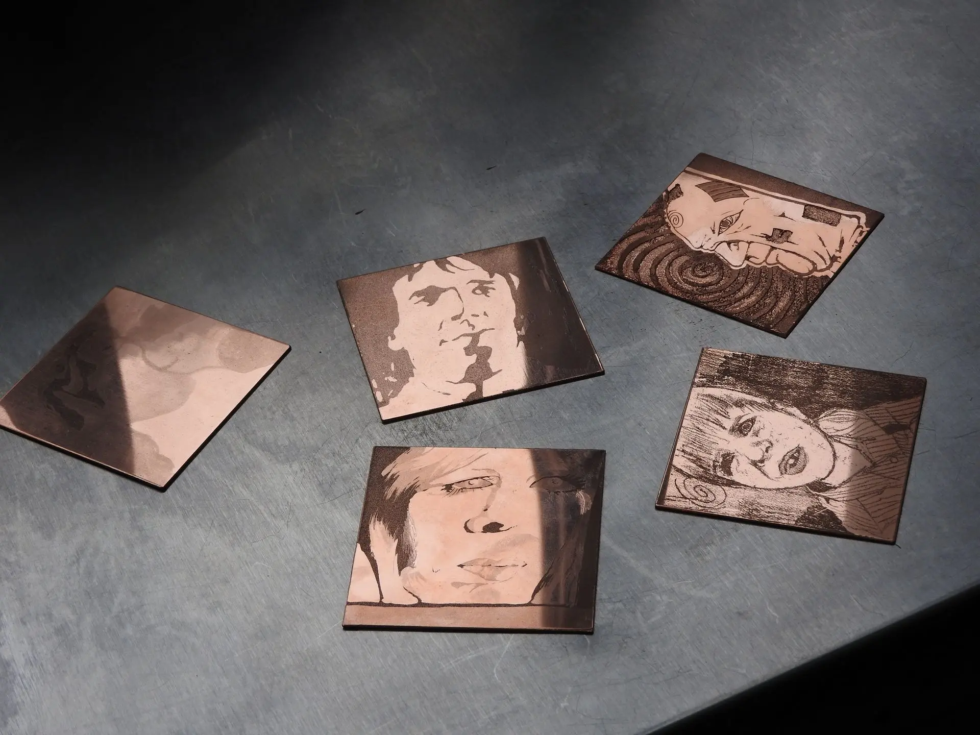 plaques de cuivre atelier de gravure imprimerie d&#39;art